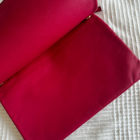 Celine trio large fushia dark pink shoulder bag - Picture 6 of 16